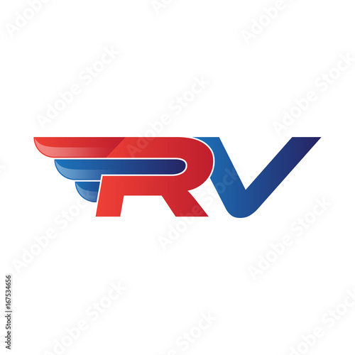 fast initial letter logo vector wing