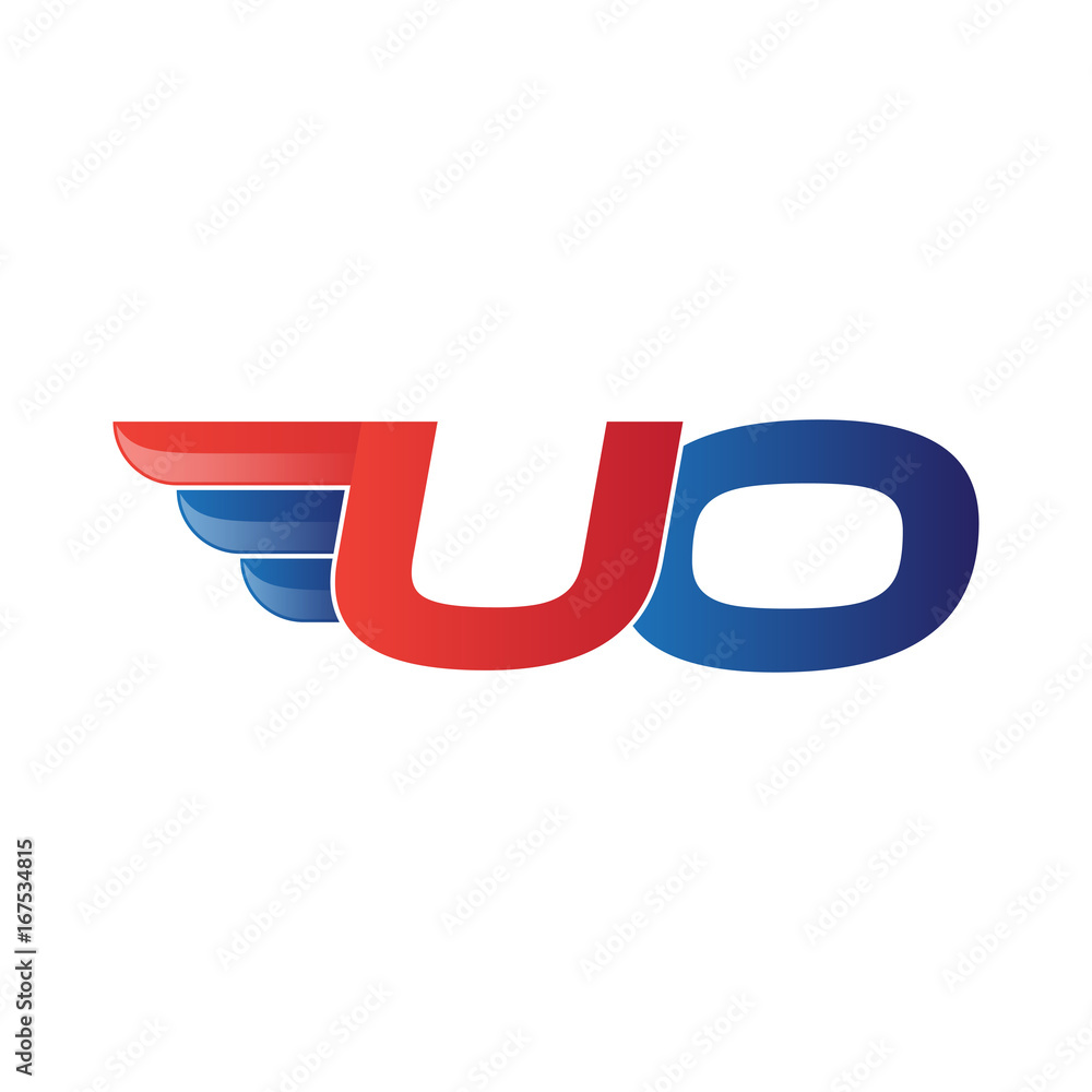 fast initial letter logo vector wing fast initial letter logo vector wing