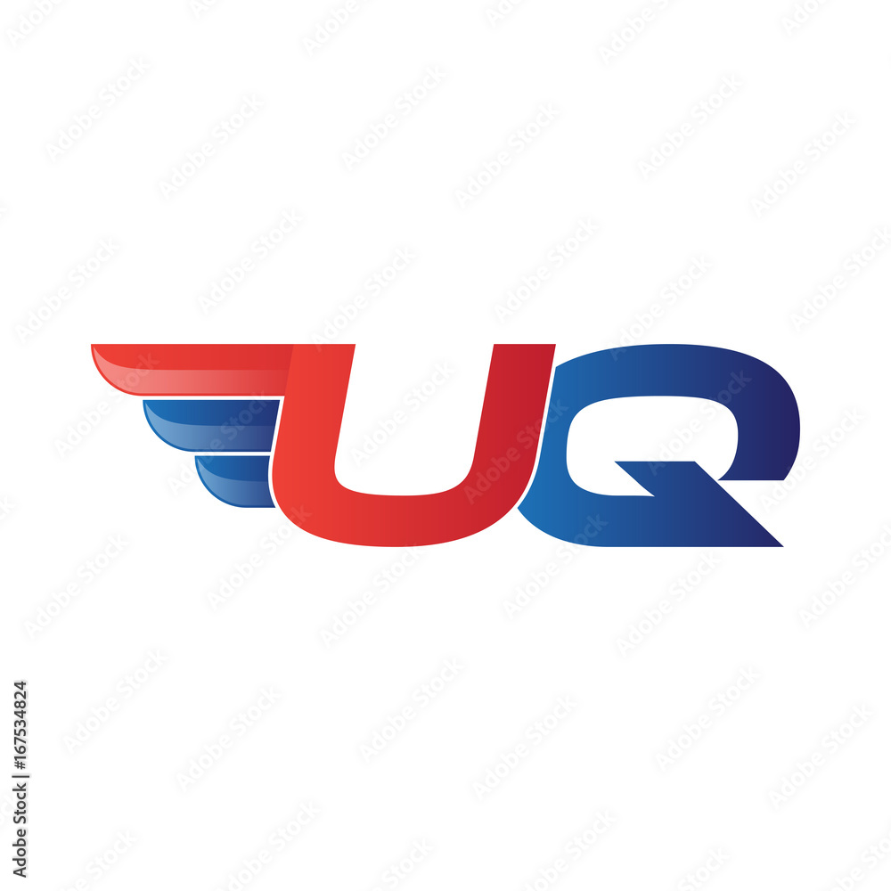 fast initial letter logo vector wing fast initial letter logo vector wing