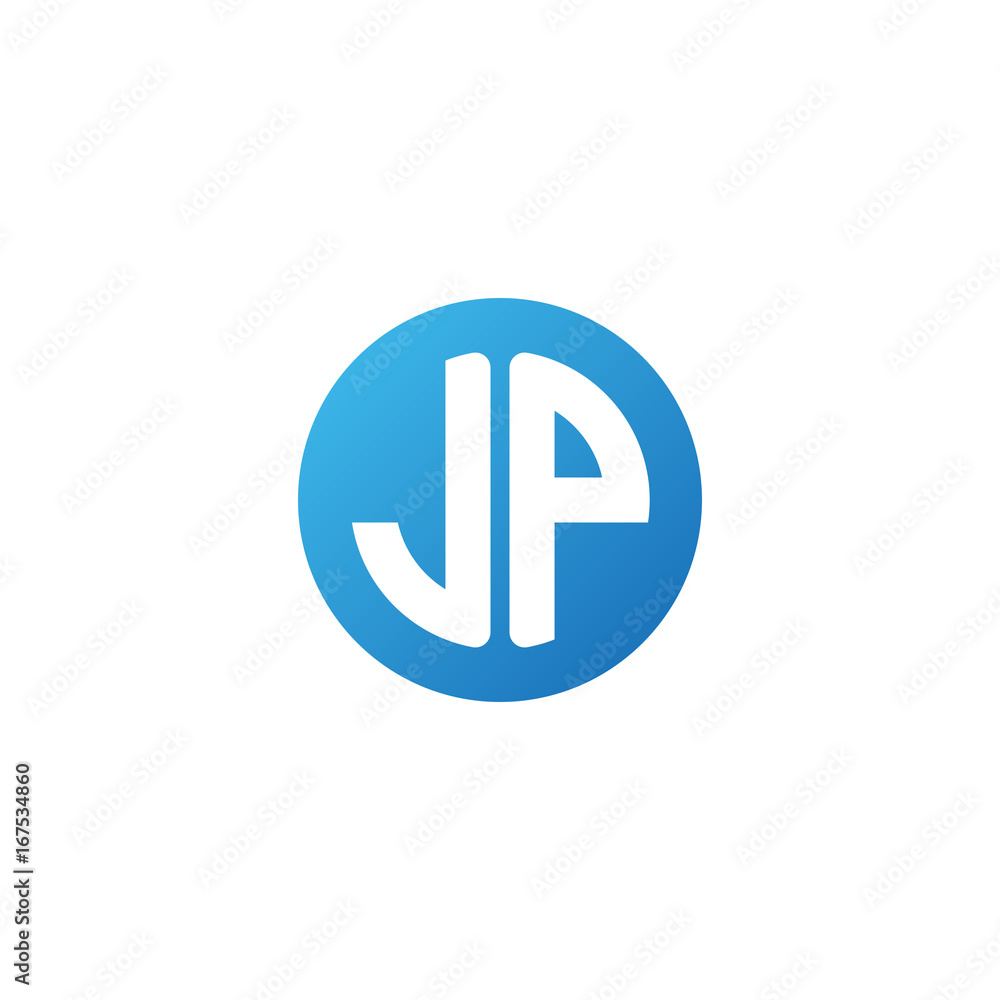 Initial letter JP, rounded letter circle logo, modern gradient blue color
Initial letter JP, rounded letter circle logo, modern gradient blue color