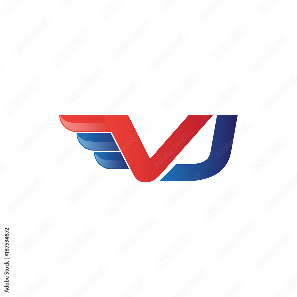 fast initial letter logo vector wing fast initial letter logo vector wing