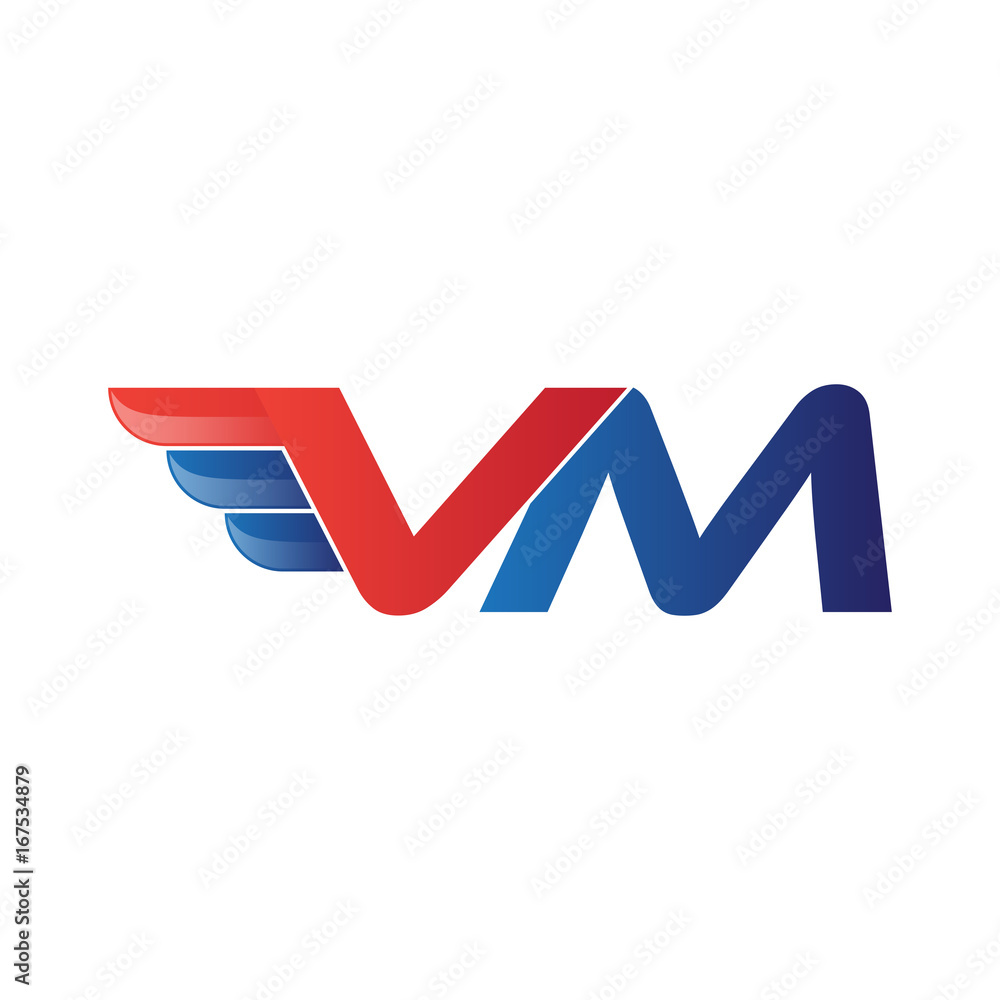 fast initial letter logo vector wing fast initial letter logo vector wing