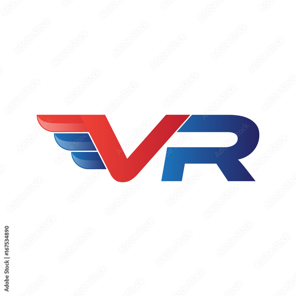fast initial letter logo vector wing fast initial letter logo vector wing