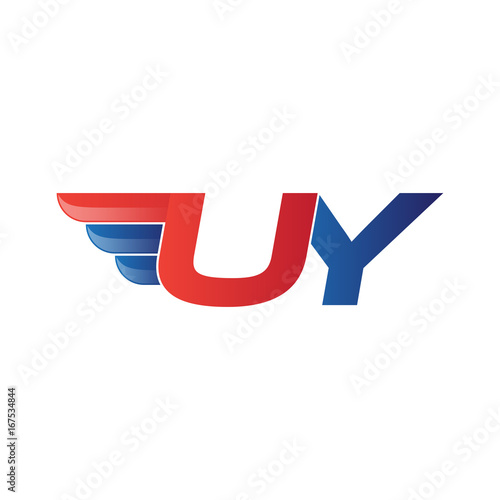 fast initial letter logo vector wing