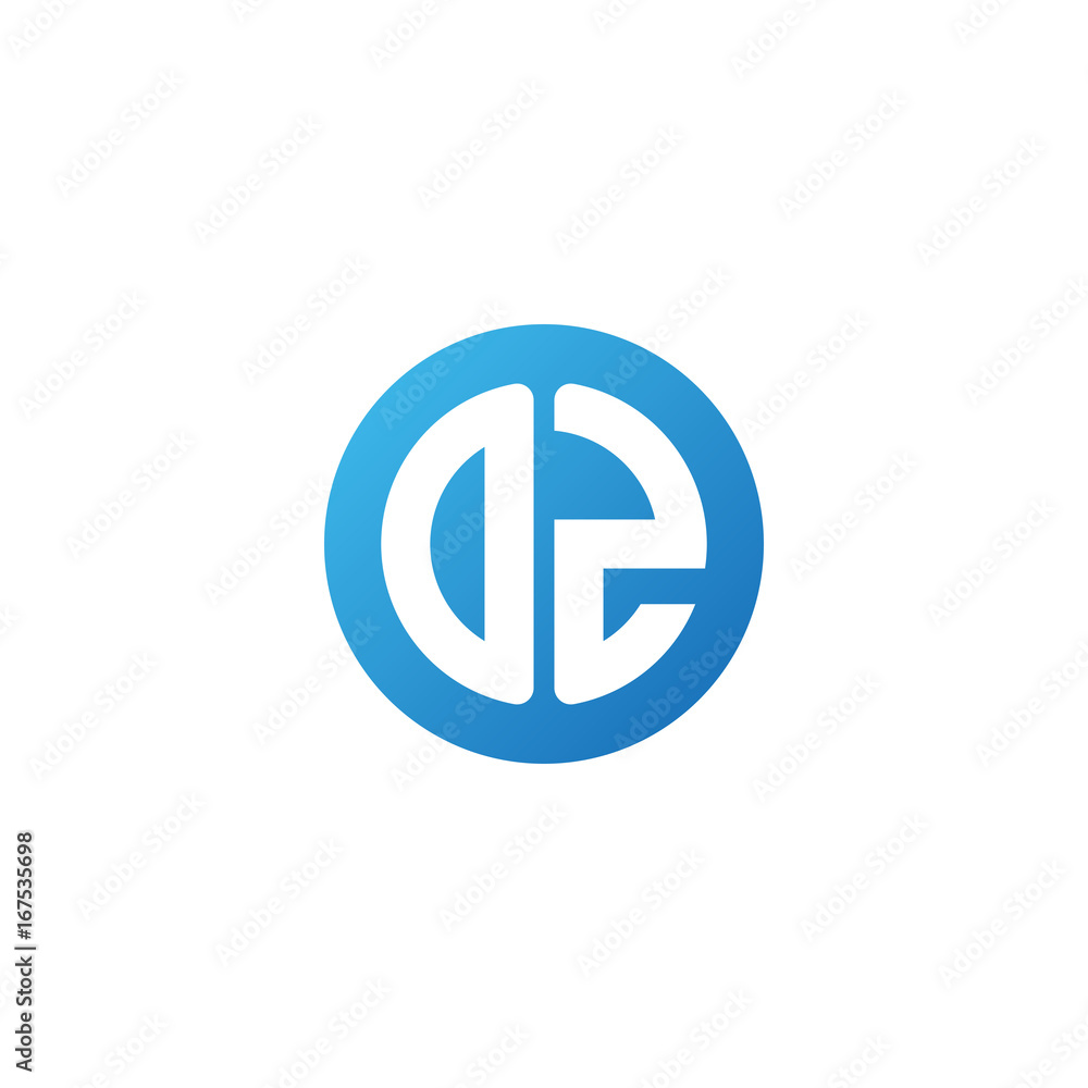 Initial letter OZ, rounded letter circle logo, modern gradient blue color
Initial letter OZ, rounded letter circle logo, modern gradient blue color