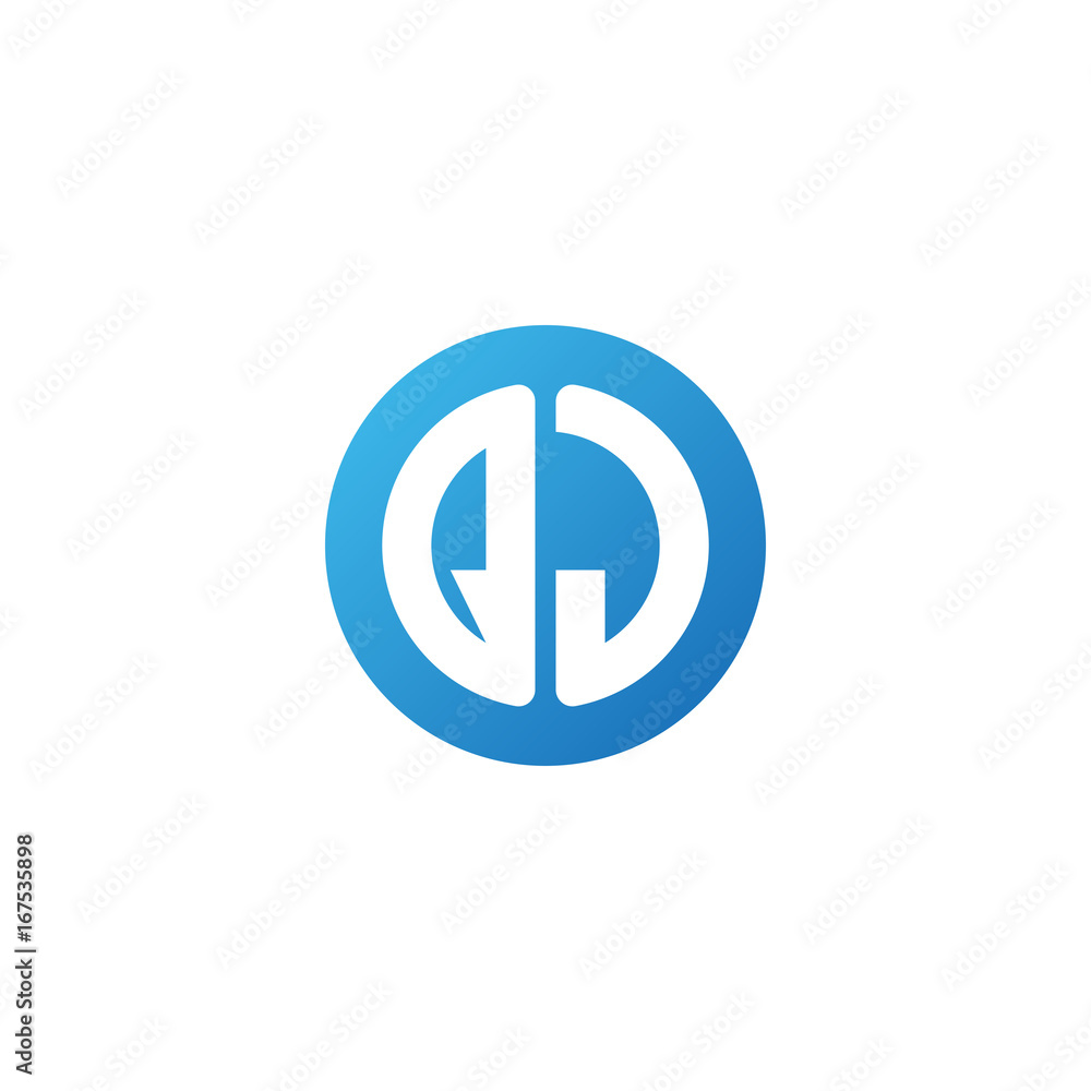 Initial letter QJ, rounded letter circle logo, modern gradient blue color
Initial letter QJ, rounded letter circle logo, modern gradient blue color