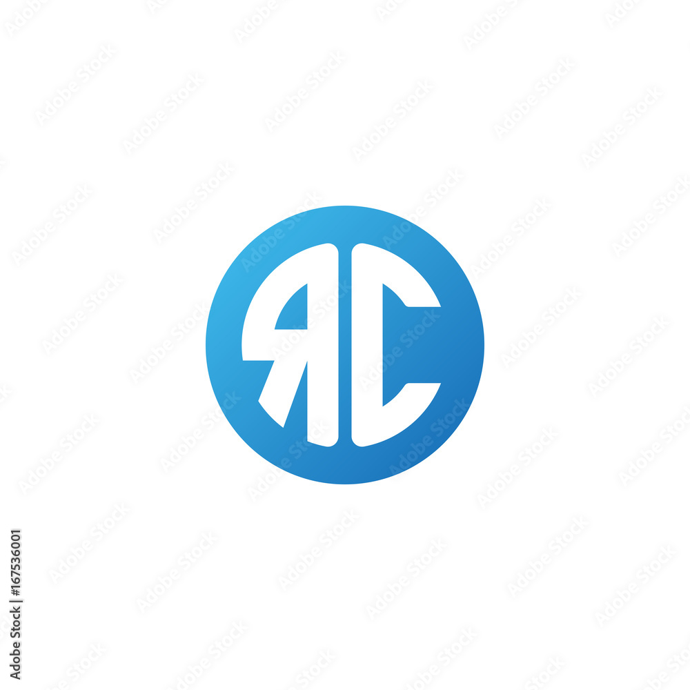 Initial letter RC, rounded letter circle logo, modern gradient blue color
Initial letter RC, rounded letter circle logo, modern gradient blue color