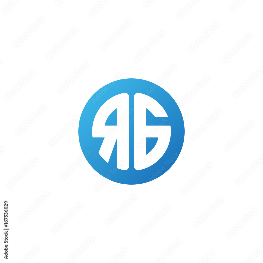 Initial letter RG, rounded letter circle logo, modern gradient blue color
Initial letter RG, rounded letter circle logo, modern gradient blue color