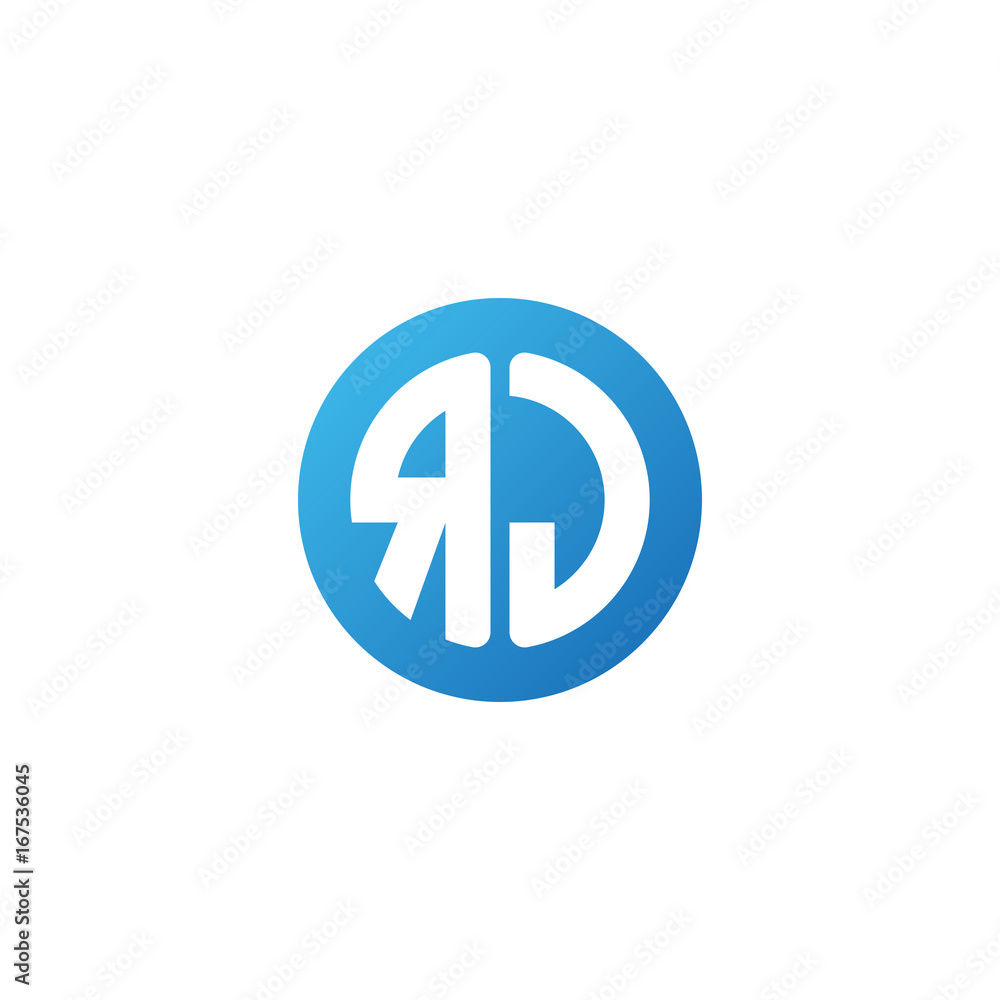 Initial letter RJ, rounded letter circle logo, modern gradient blue color
Initial letter RJ, rounded letter circle logo, modern gradient blue color