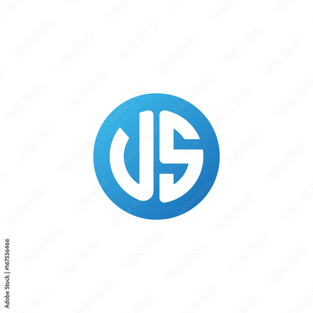 Initial letter US, rounded letter circle logo, modern gradient blue color
Initial letter US, rounded letter circle logo, modern gradient blue color