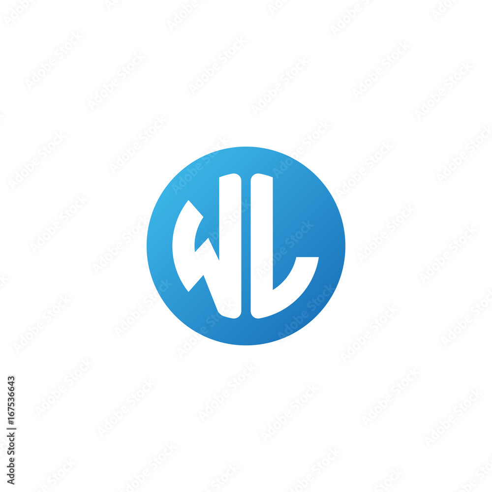 Initial letter WL, rounded letter circle logo, modern gradient blue color
Initial letter WL, rounded letter circle logo, modern gradient blue color