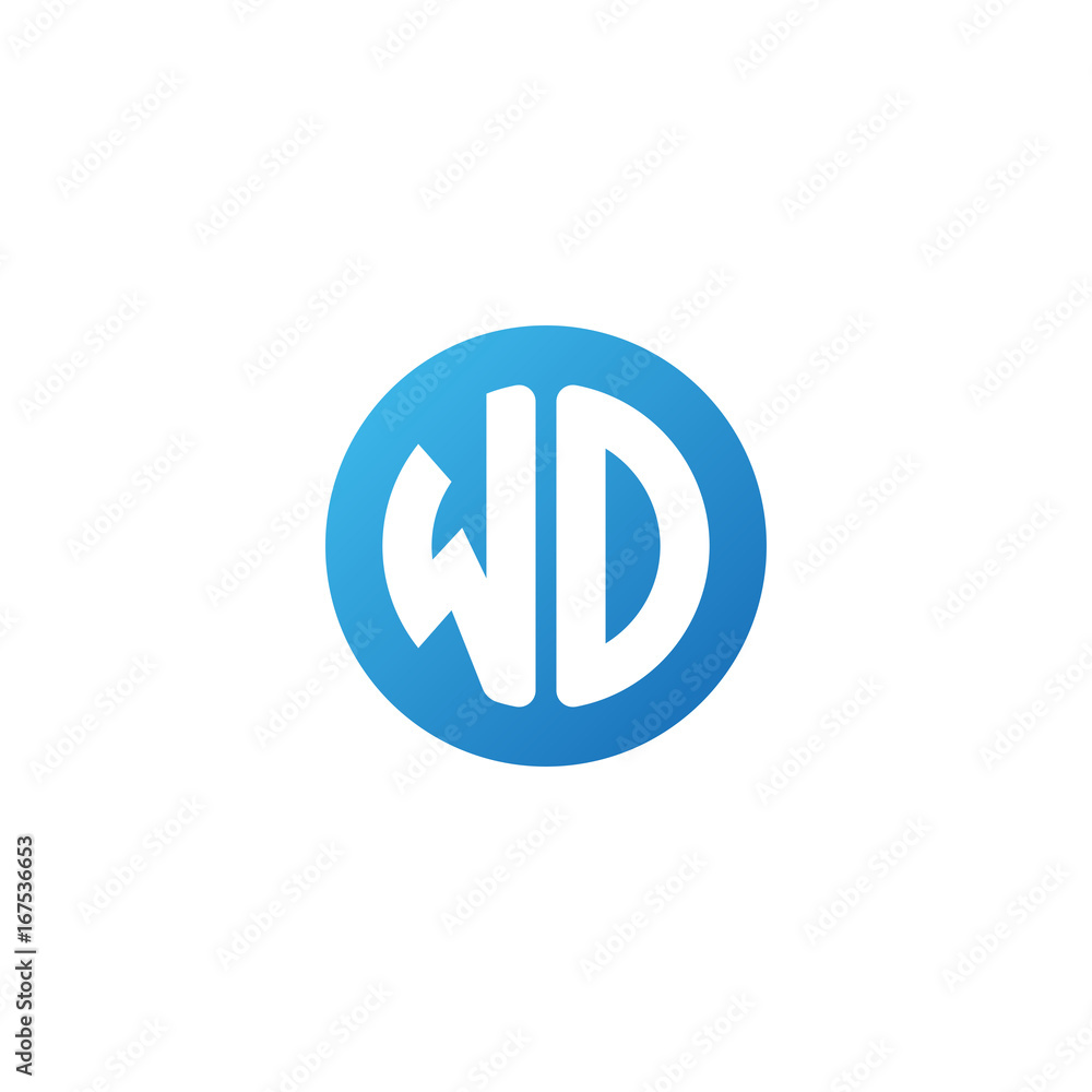 Initial letter WO, rounded letter circle logo, modern gradient blue color
Initial letter WO, rounded letter circle logo, modern gradient blue color