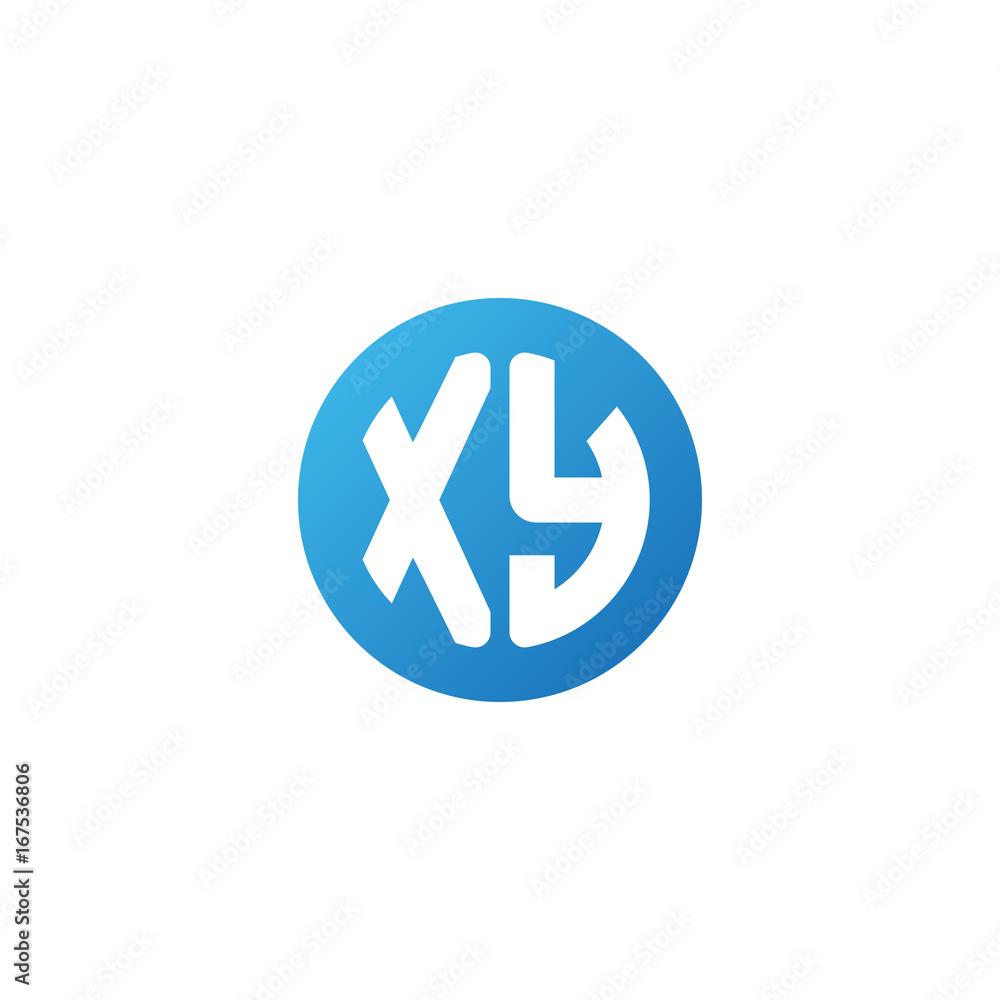 Initial letter XY, rounded letter circle logo, modern gradient blue color
Initial letter XY, rounded letter circle logo, modern gradient blue color