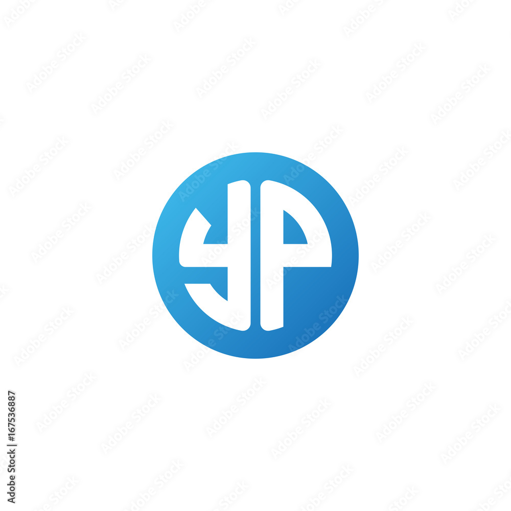 Initial letter YP, rounded letter circle logo, modern gradient blue color
Initial letter YP, rounded letter circle logo, modern gradient blue color