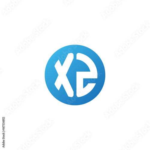 Free Download Initial letter XZ, rounded letter circle logo, modern gradient blue color	
 
 - GFXLoad