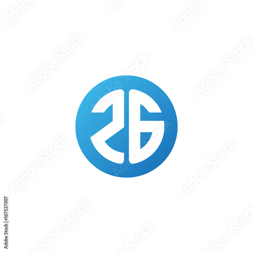 Free Download Initial letter ZG, rounded letter circle logo, modern gradient blue color	
 
 - GFXLoad