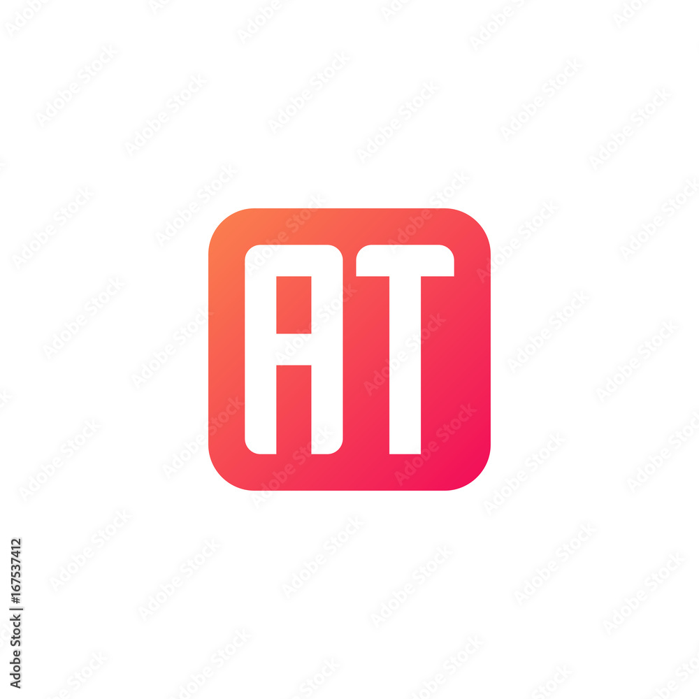 Initial letter AT, rounded letter square logo, modern gradient red color
Initial letter AT, rounded letter square logo, modern gradient red color