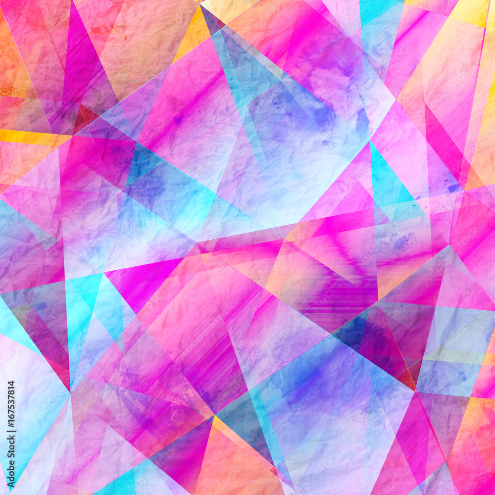Fototapeta Abstract watercolor background polygon