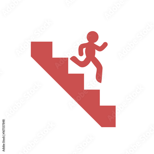 going down stairs symbol