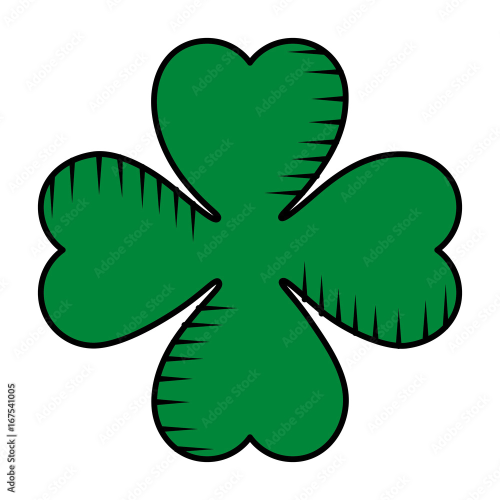 saint patrick clover icon vector illustration design
