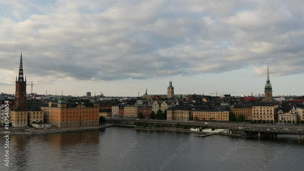 View from Sodermalm from Ridderholmen and Gamla Stan in Stockholm Sweden View from Sodermalm from Ridderholmen and Gamla Stan in Stockholm Sweden