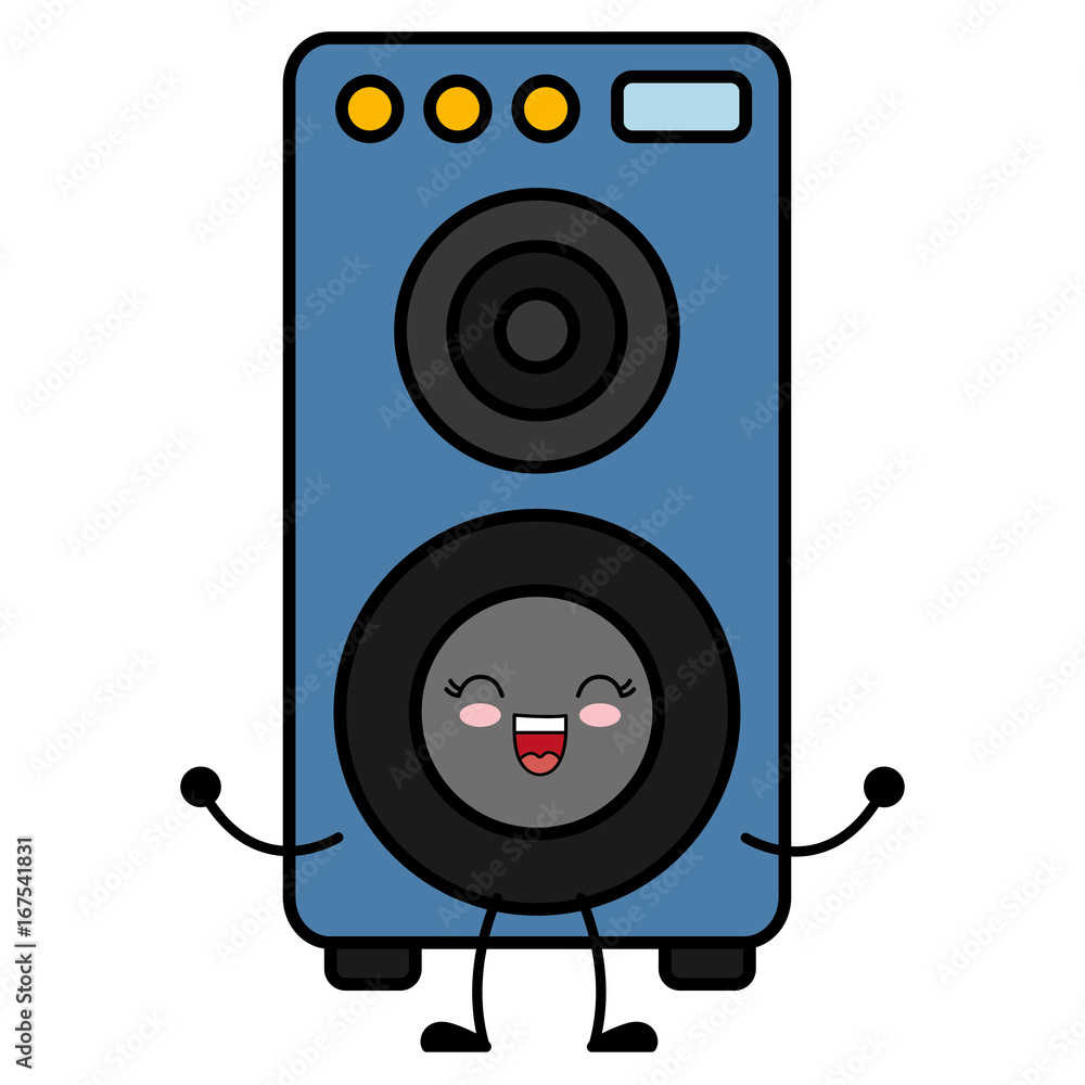kawaii sound speaker icon kawaii sound speaker icon