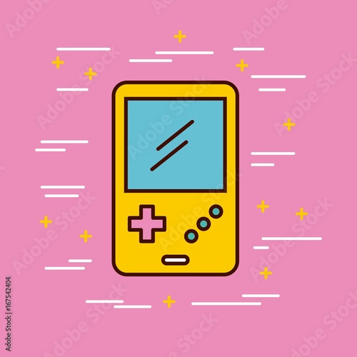 Video games classic console icon vector illustration design graphic