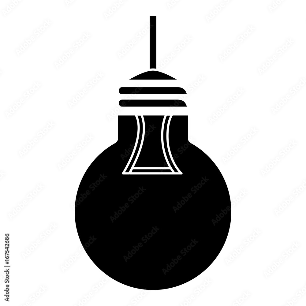 Fototapeta premium bulb light hanging isolated icon vector illustration design