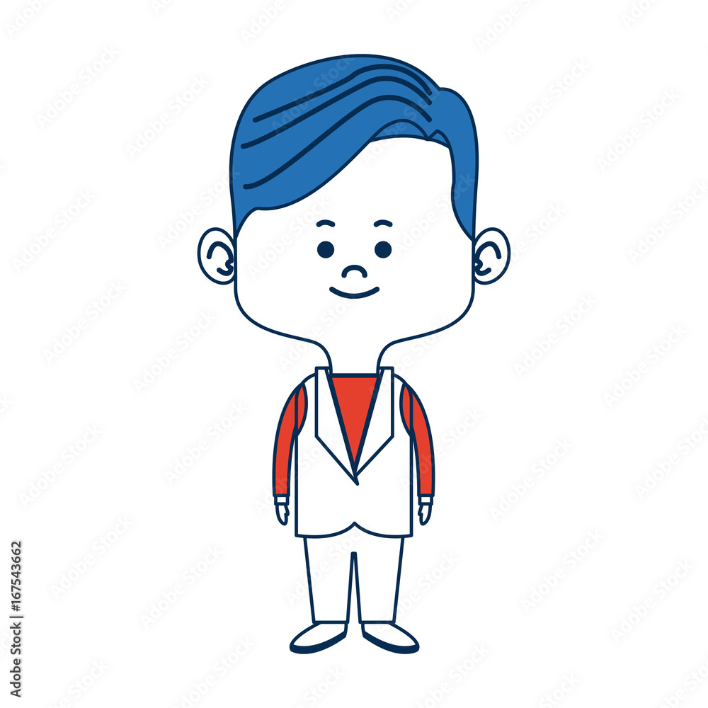 young happy groom man wear suit married vector illustration