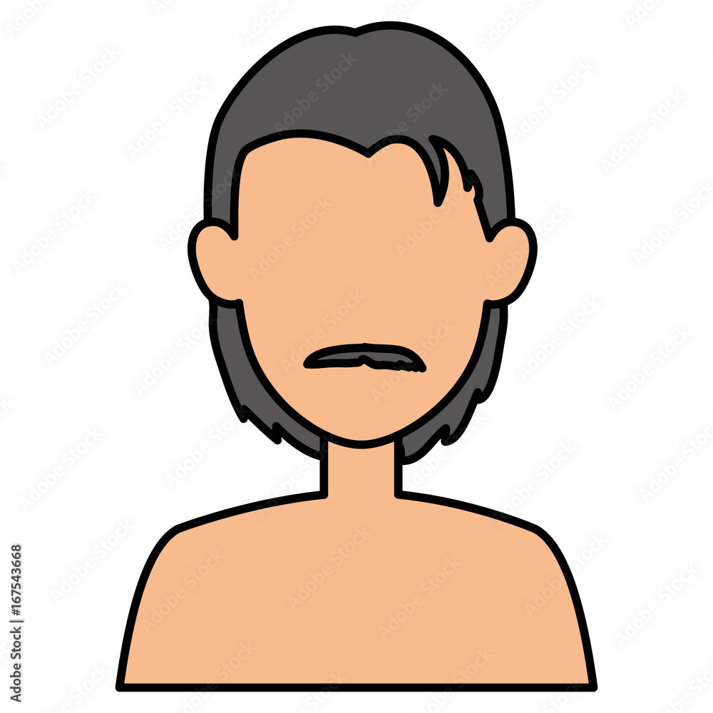 young man shirtless avatar character vector illustration design young man shirtless avatar character vector illustration design