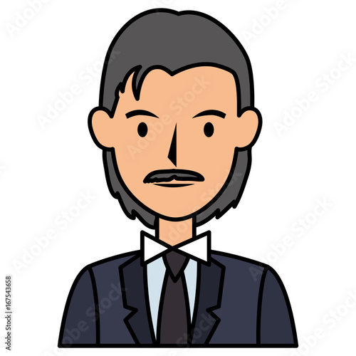 elegant businessman avatar character vector illustration design © Gstudio