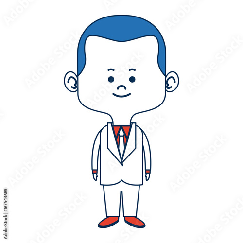 young happy groom man wear suit married vector illustration