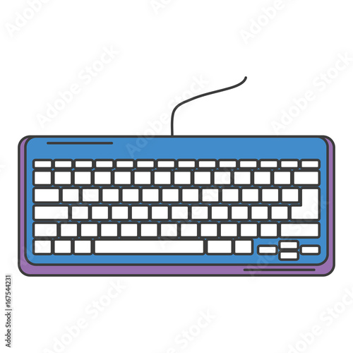 computer keyboard isolated icon vector illustration design