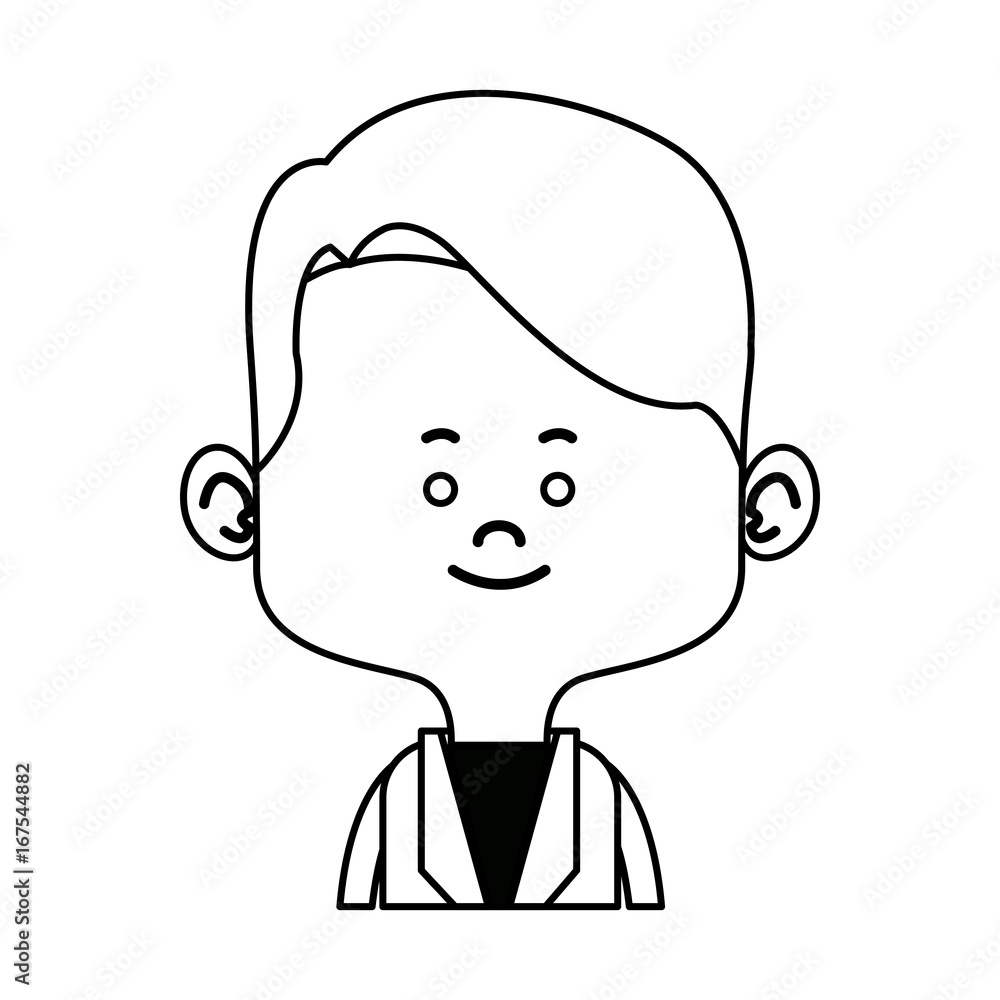 character man male portrait happy people vector illustration character man male portrait happy people vector illustration