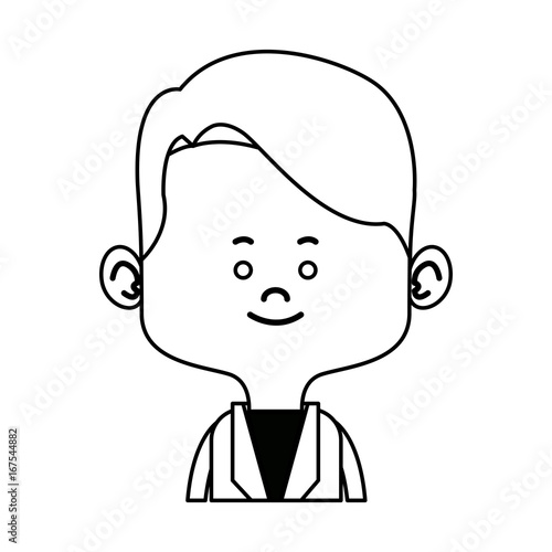 character man male portrait happy people vector illustration