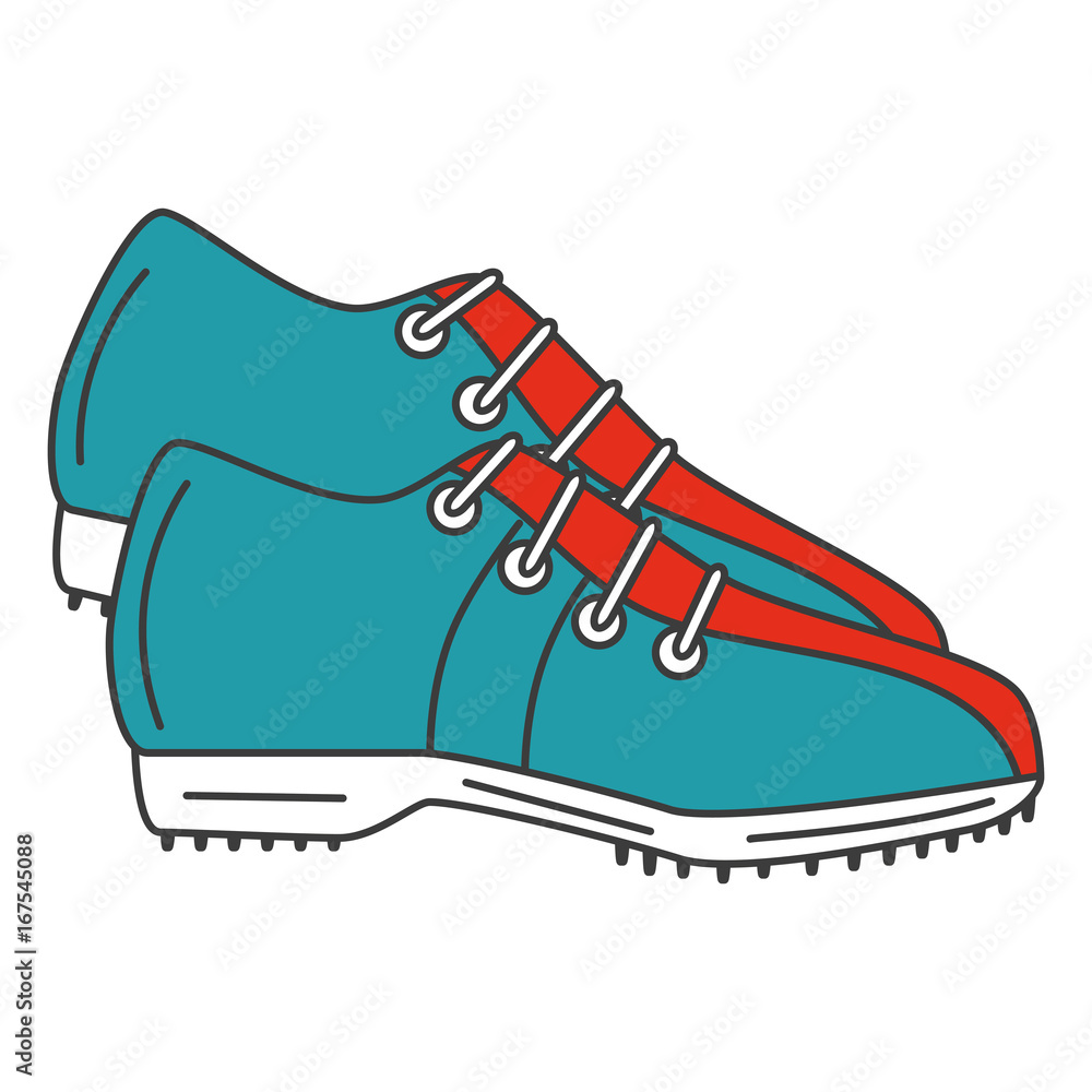 golf shoes isolated icon vector illustration design Stock Vector