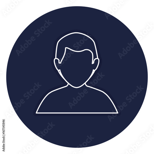 young man shirtless avatar character vector illustration design