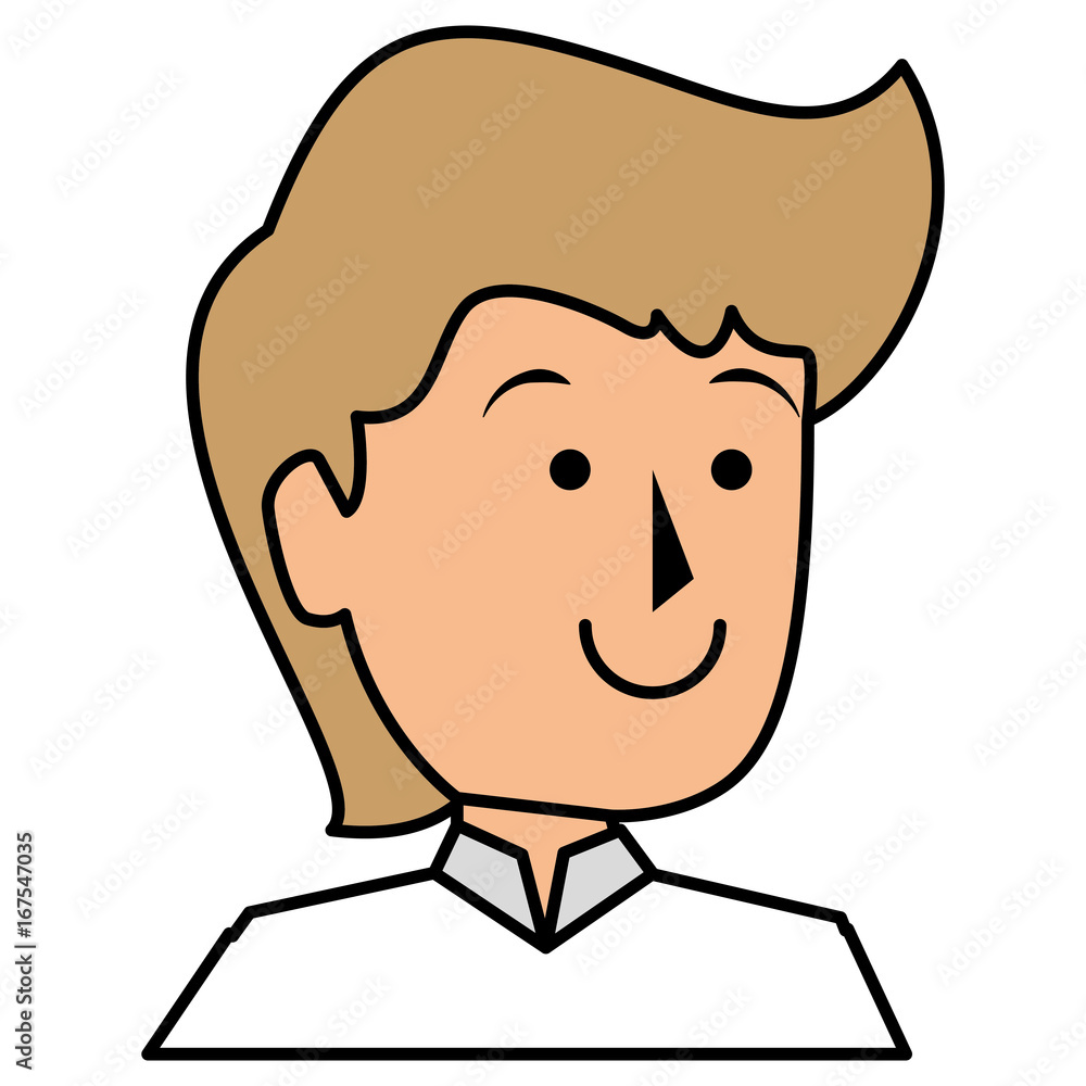 young man avatar character vector illustration design