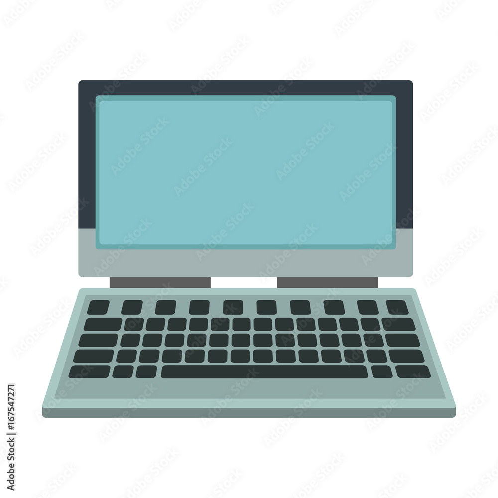 laptop computer device technology wireless vector illustration