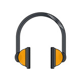 headphones audio equipment accessory icon vector illustration
