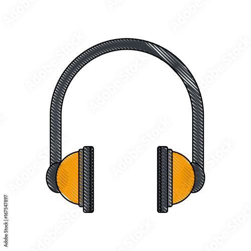 headphones audio equipment accessory icon vector illustration