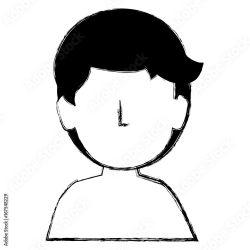 young man shirtless avatar character vector illustration design