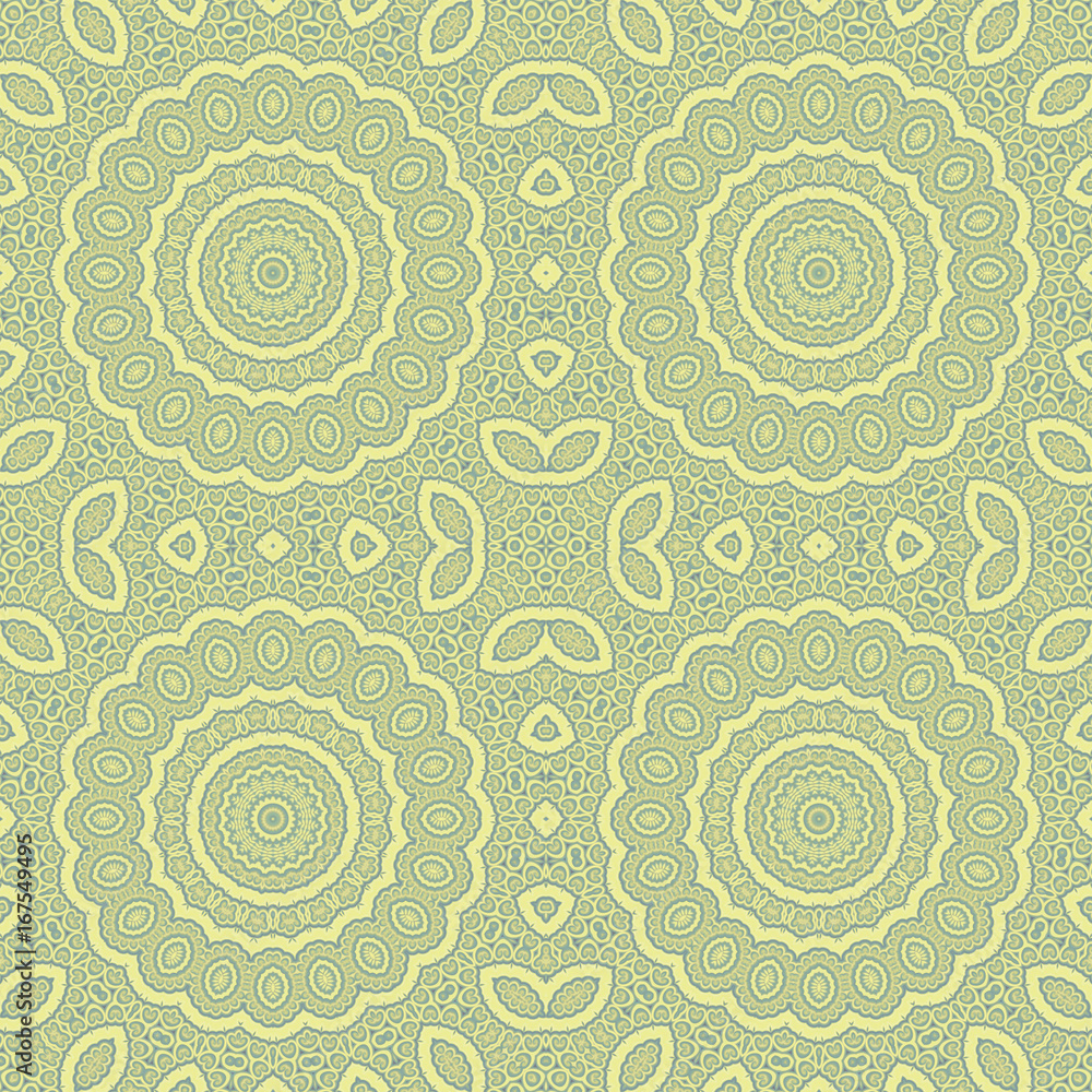 Seamless circle ornamental pattern background
