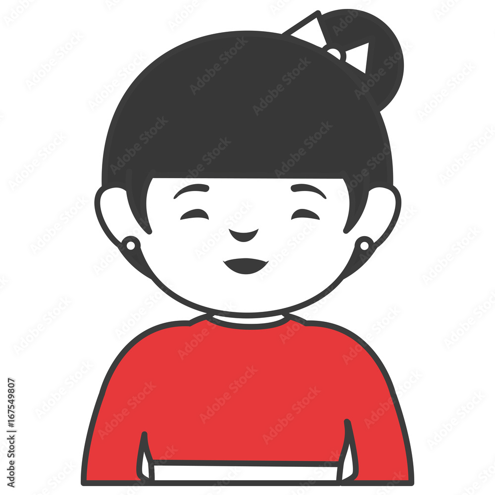 japanese woman avatar character vector illustration design japanese woman avatar character vector illustration design