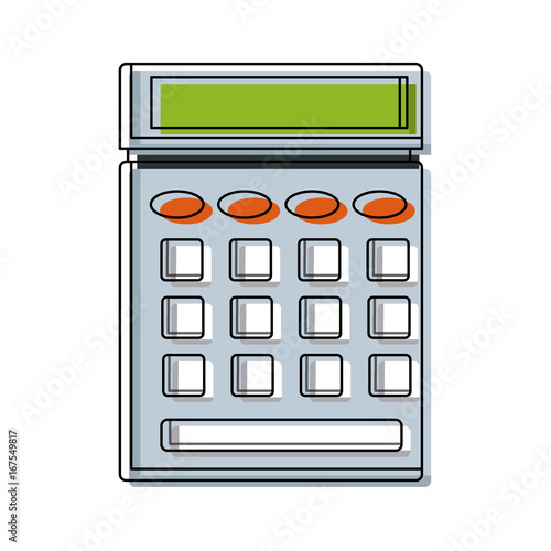 calculator icon business concept with mathematics symbol vector illustration