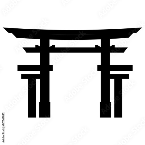 japanese portal isolated icon vector illustration design