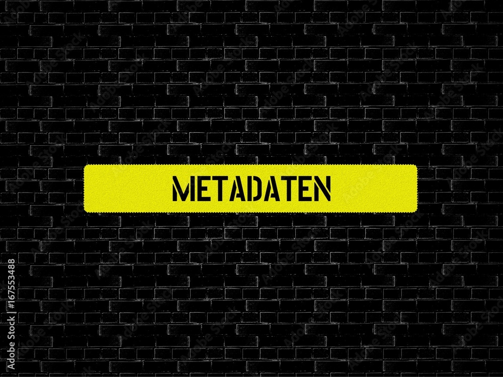 Fototapeta premium METADATEN - Bilder mit Wörtern aus dem Bereich Onlinemarketing, Wort, Bild, Illustration
