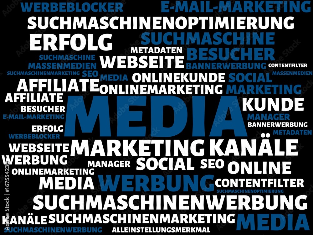 MEDIA - Bilder mit Wörtern aus dem Bereich Onlinemarketing, Wort, Bild, Illustration MEDIA - Bilder mit Wörtern aus dem Bereich Onlinemarketing, Wort, Bild, Illustration