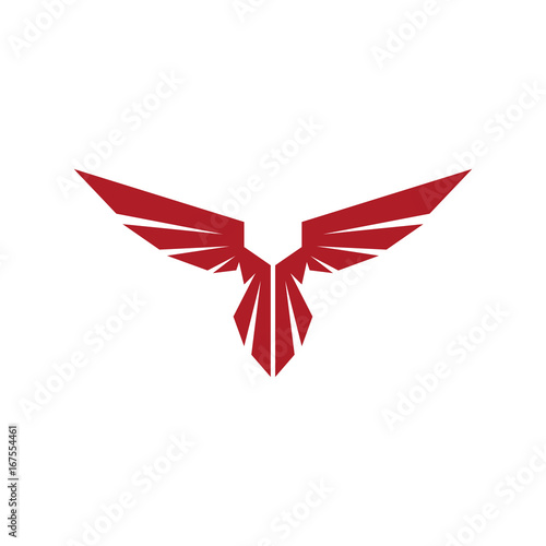 eagle wing shield logo vector