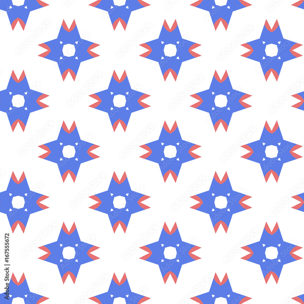 Blue Shuriken Pattern on Dark Blue Shuriken Pattern on Dark